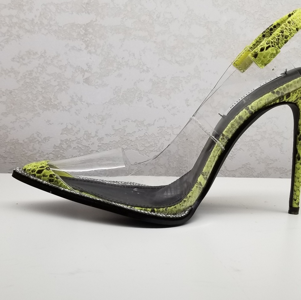 7,8,9 Heels lime sneak STILETTO SLINGBACK - Picture 8 of 8